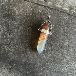 Sterling silver beaded Agate pendant